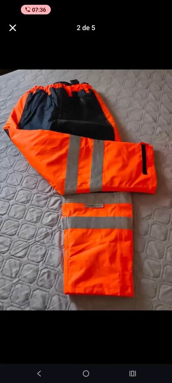 Conjunto de ropa reflectante de seguridad naranja y negro - 5