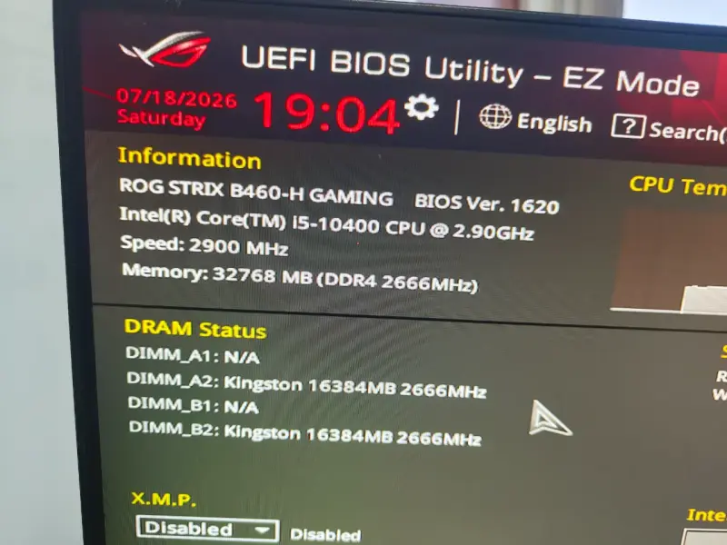 Kit I5 10400 + Asus ROG Strix  + 32 Ram + M.2 240 - 2