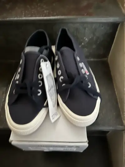 Zapatillas azul marino Superga 2750 de lona - miniatura 1