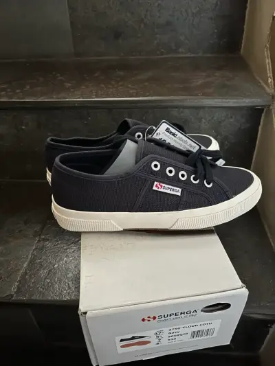 Zapatillas azul marino Superga 2750 de lona - miniatura 3