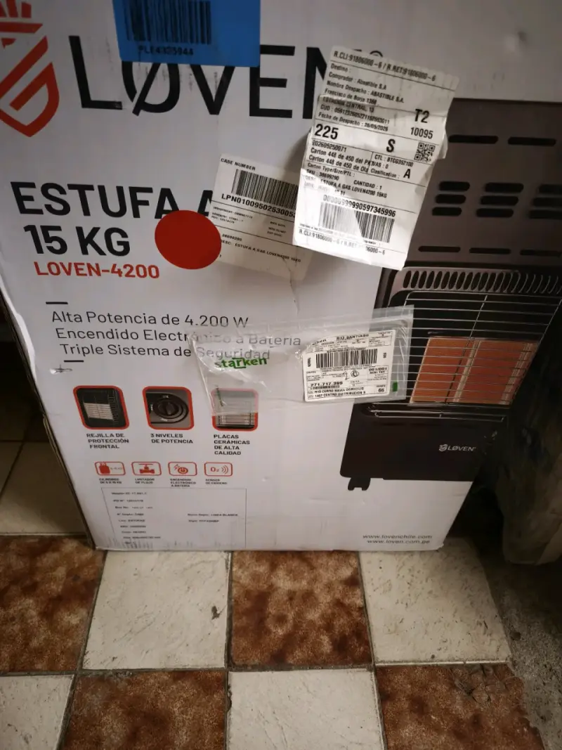 Estufa a gas Loven 4200W con encendido eléctrico