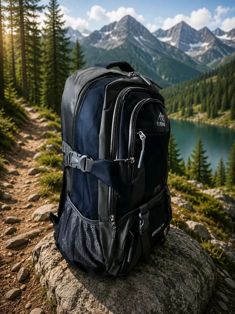 Mochila de senderismo Yi Rong 55L negra - 2