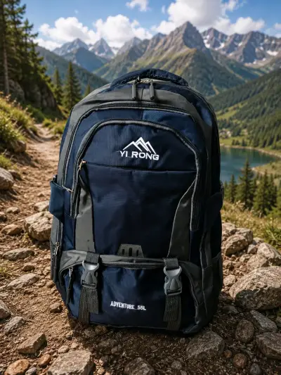 Mochila de senderismo Yi Rong 55L negra - miniatura 3