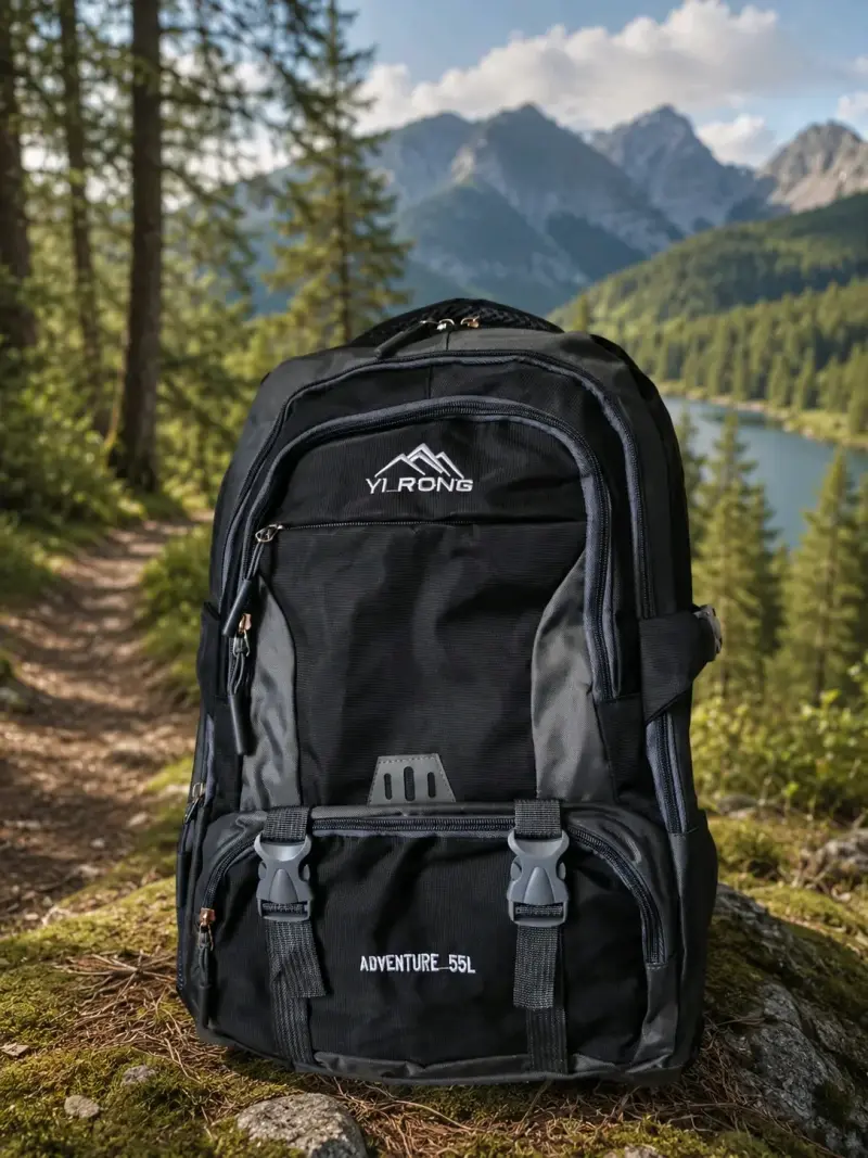 Mochila de senderismo Yi Rong 55L negra - 6