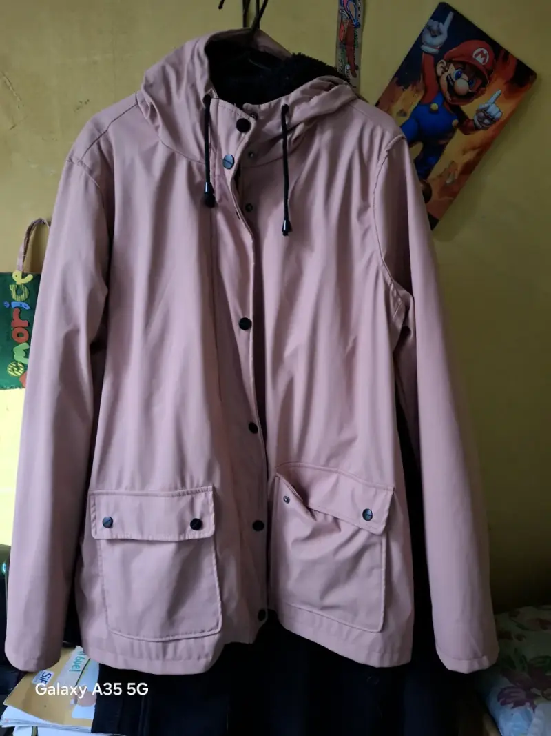 Parka wados ,rosada con capucha y forro polar - 1