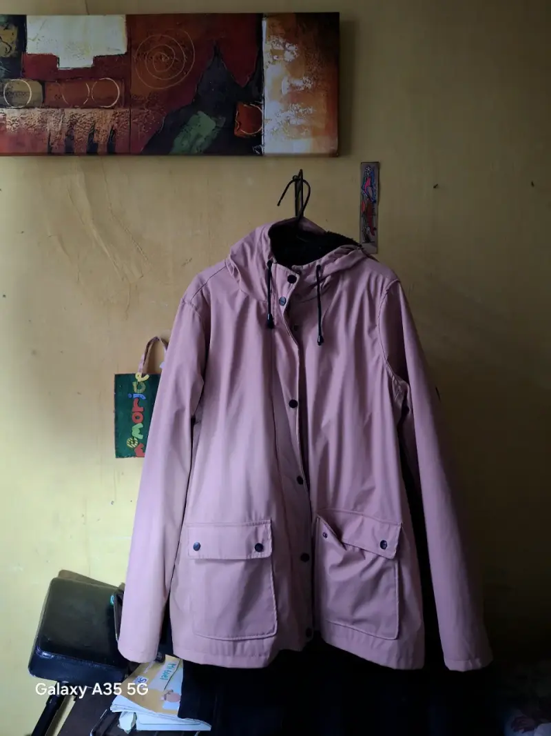 Parka wados ,rosada con capucha y forro polar - 2