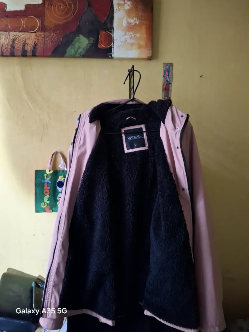 Parka wados ,rosada con capucha y forro polar - 3