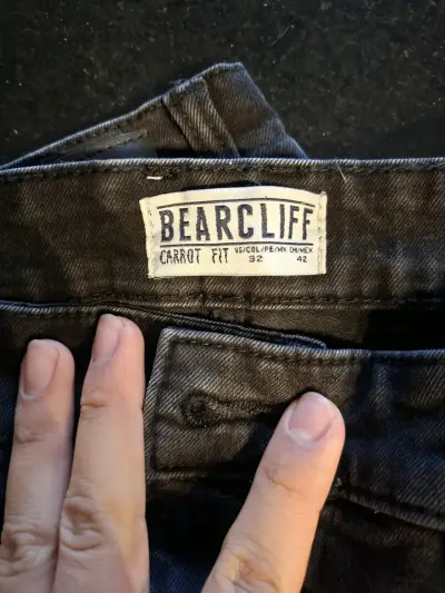 Jeans Bearcliff Carrot Fit negros talla 42 - miniatura 2