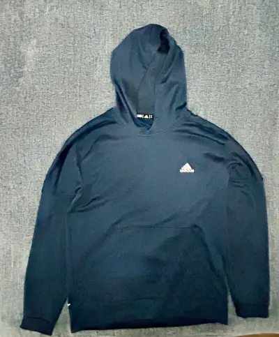 Polerón con capucha azul Adidas para hombre - miniatura 1