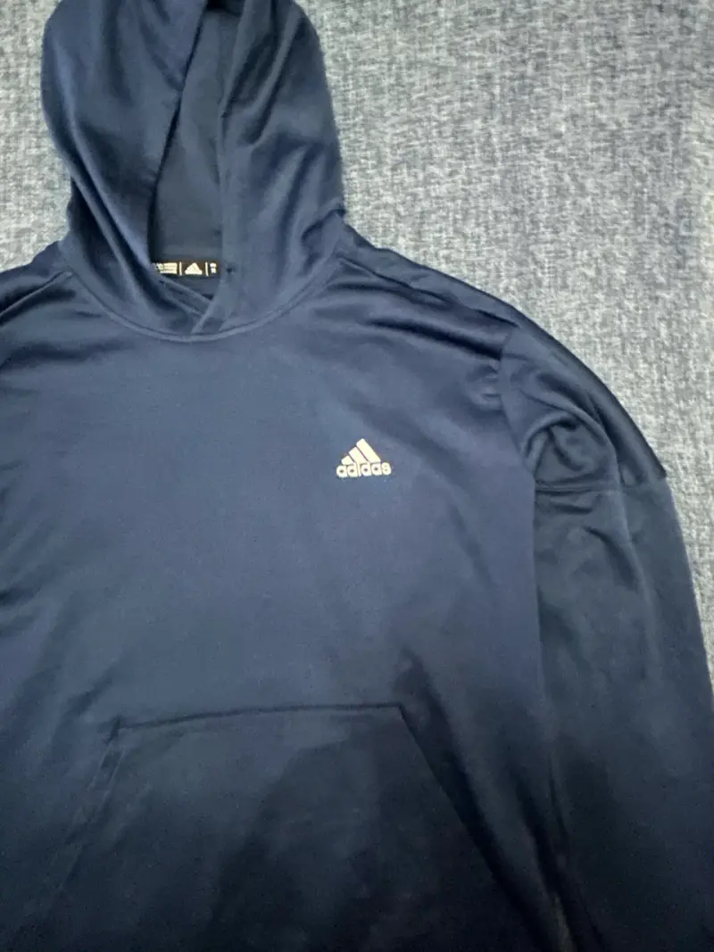 Polerón con capucha azul Adidas para hombre - 2