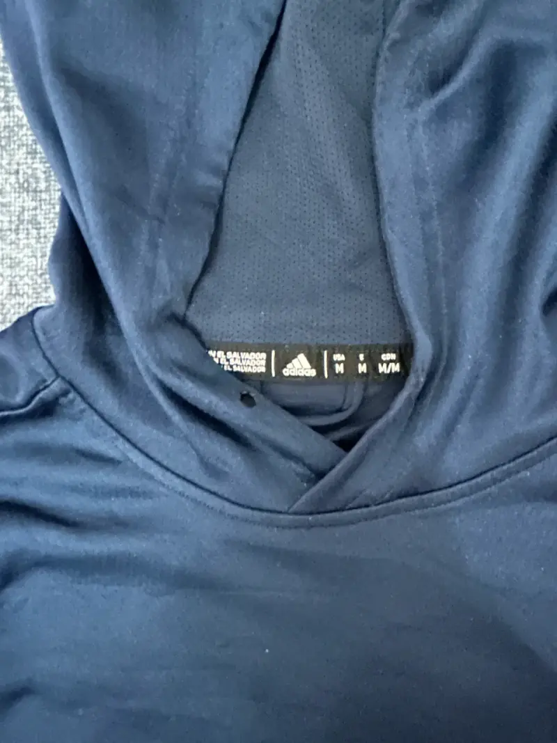 Polerón con capucha azul Adidas para hombre - 3