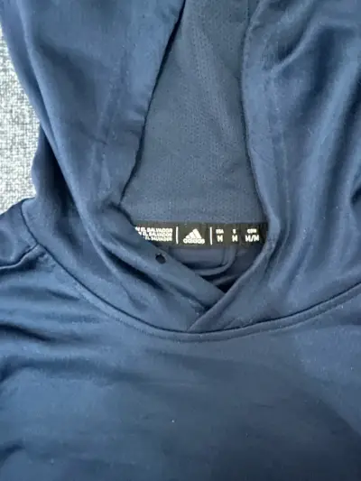 Polerón con capucha azul Adidas para hombre - miniatura 3