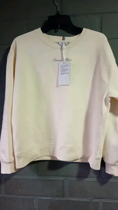 Polerón Tommy Hilfiger beige para mujer - miniatura 1