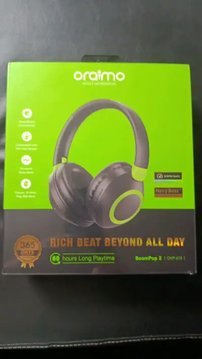 Auriculares Bluetooth Oraimo BoomPop 2 con HeavyBass - miniatura 1