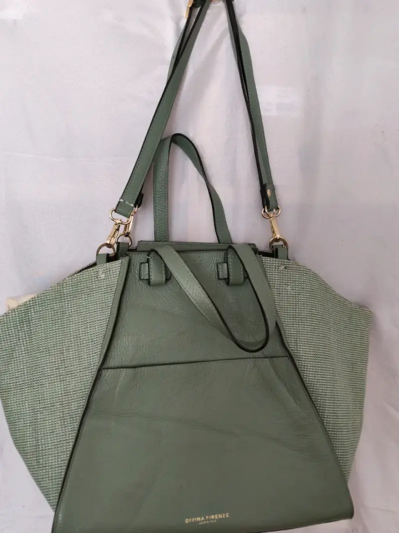 Bolso cuero, verde Divina Firenze con diseño - 2
