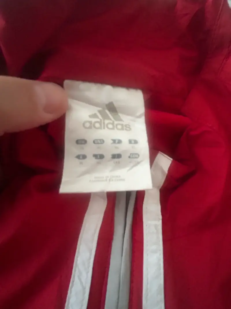 Chaqueta cortaviento roja Adidas para hombre - 3
