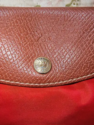 Bolso naranja Longchamp de mano - miniatura 2