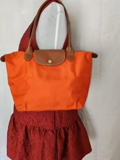 Bolso naranja Longchamp de mano - miniatura 3