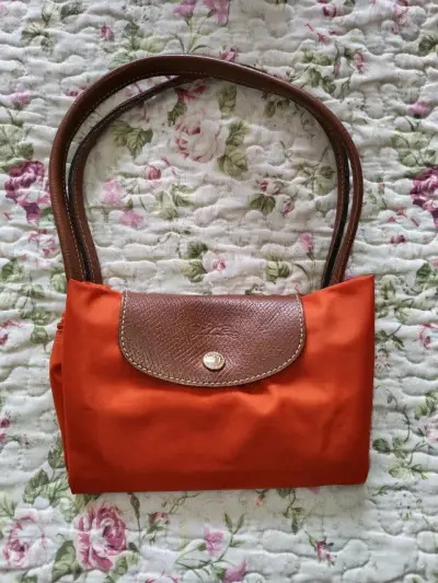 Bolso naranja Longchamp de mano - miniatura 4
