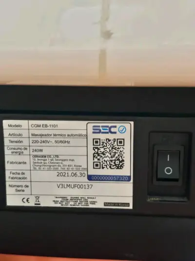 Masajeador térmico automático SEC CGM EB-1101 - miniatura 1
