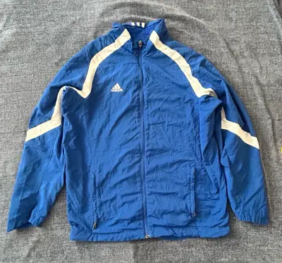 Chaqueta deportiva azul Adidas para hombre - miniatura 1