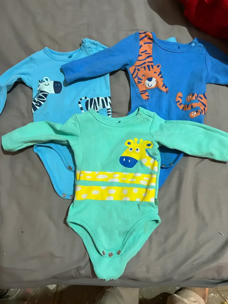 Conjunto de bodies para bebé con estampados de animales - 2