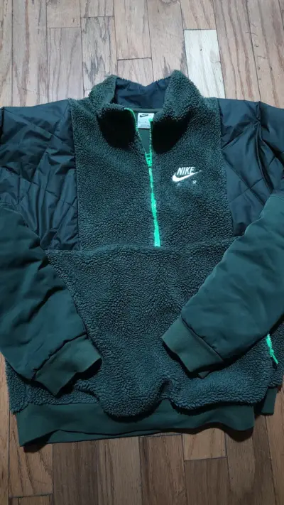 Chaqueta Nike Air polar verde oscuro talla m - miniatura 1