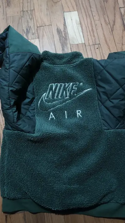 Chaqueta Nike Air polar verde oscuro talla m - miniatura 2