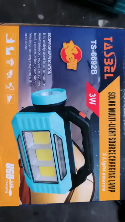 Linterna recargable solar LED portátil - miniatura 2