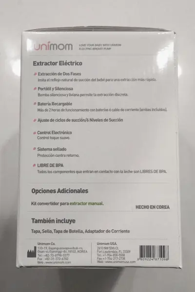 Extractor de leche eléctrico Unimom K-Pop portátil - miniatura 2