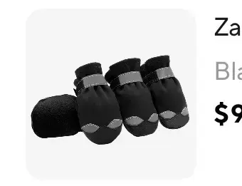 6 zapatos impermeables para perro, nuevos  negro - 4