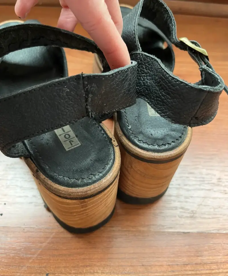 Sandalias de plataforma negras con taco grueso - 4