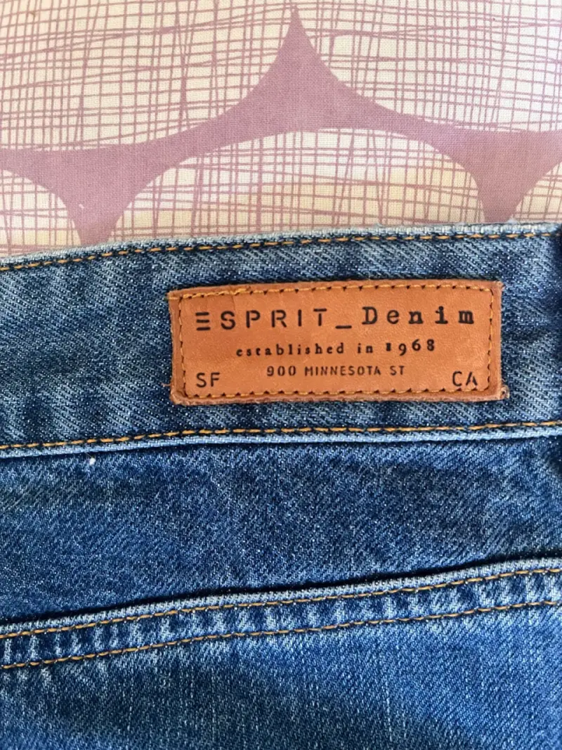 Falda de mezclilla Esprit con diseño patchwork - 3