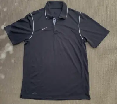 Polera Polo Nike Dri-FIT Gris Oscuro - miniatura 1