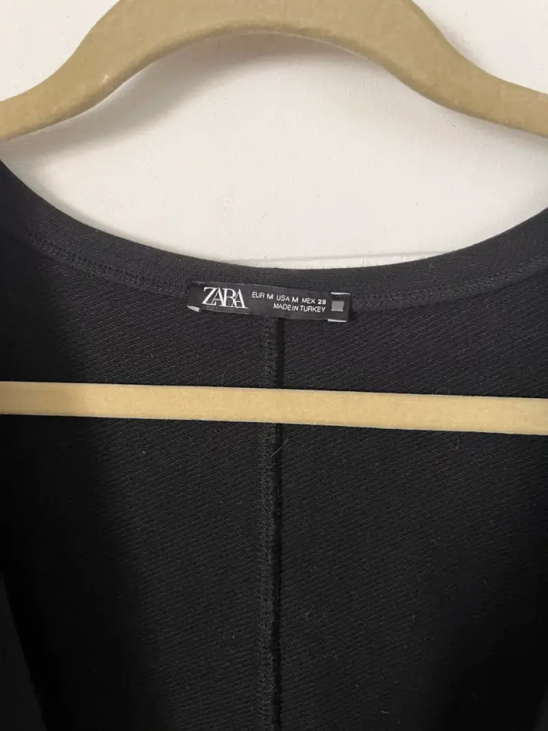 Chaleco Negro Sin Mangas Zara Talla M - 2