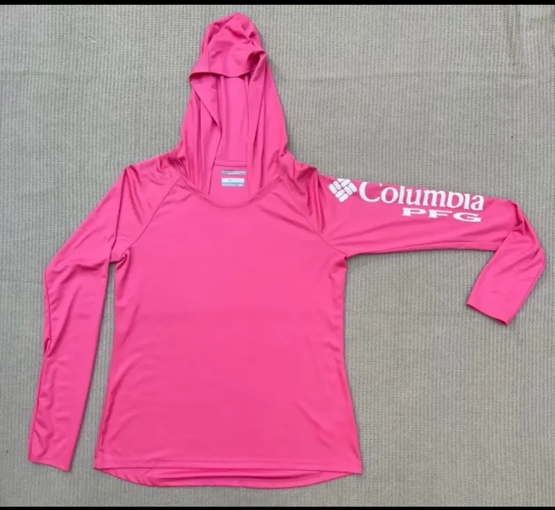 Polera Columbia PFG rosa con capucha - 2