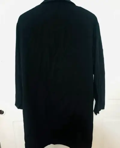 Abrigo negro largo Zara para mujer - miniatura 3