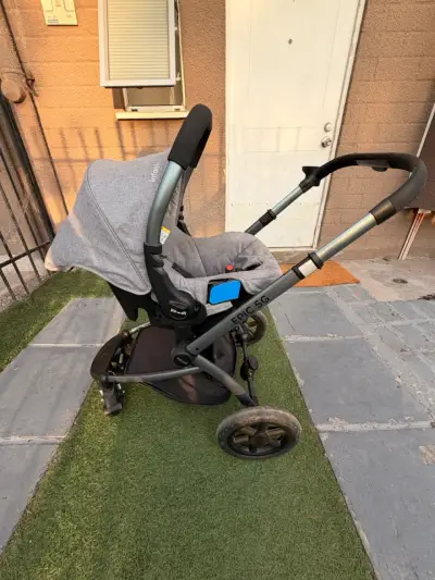 Coche de bebé 4moms con silla de auto - miniatura 2