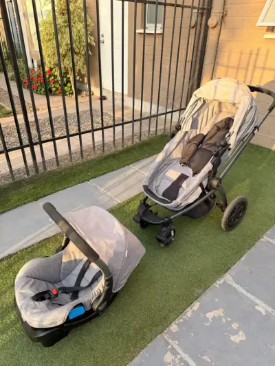 Coche de bebé 4moms con silla de auto - miniatura 5