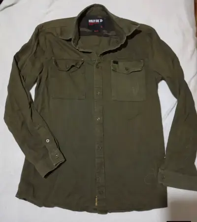 Camisa verde militar Rolly Go talla L - miniatura 1