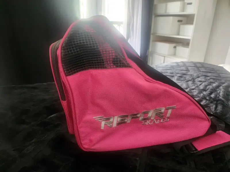 Patines de hielo blancos con funda y bolsa - 5