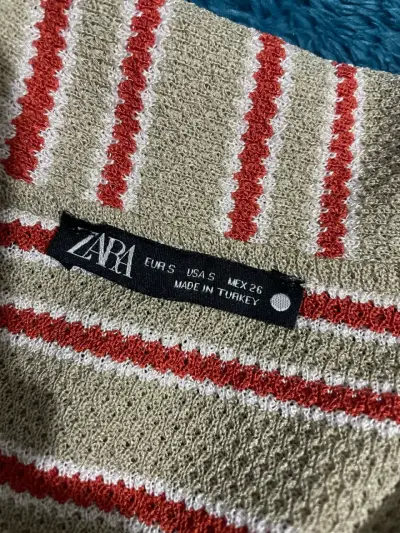 Polera de rayas Zara talla S - miniatura 1