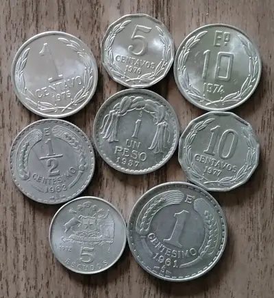 Colección de Monedas Chilenas Antiguas Variadas - miniatura 1
