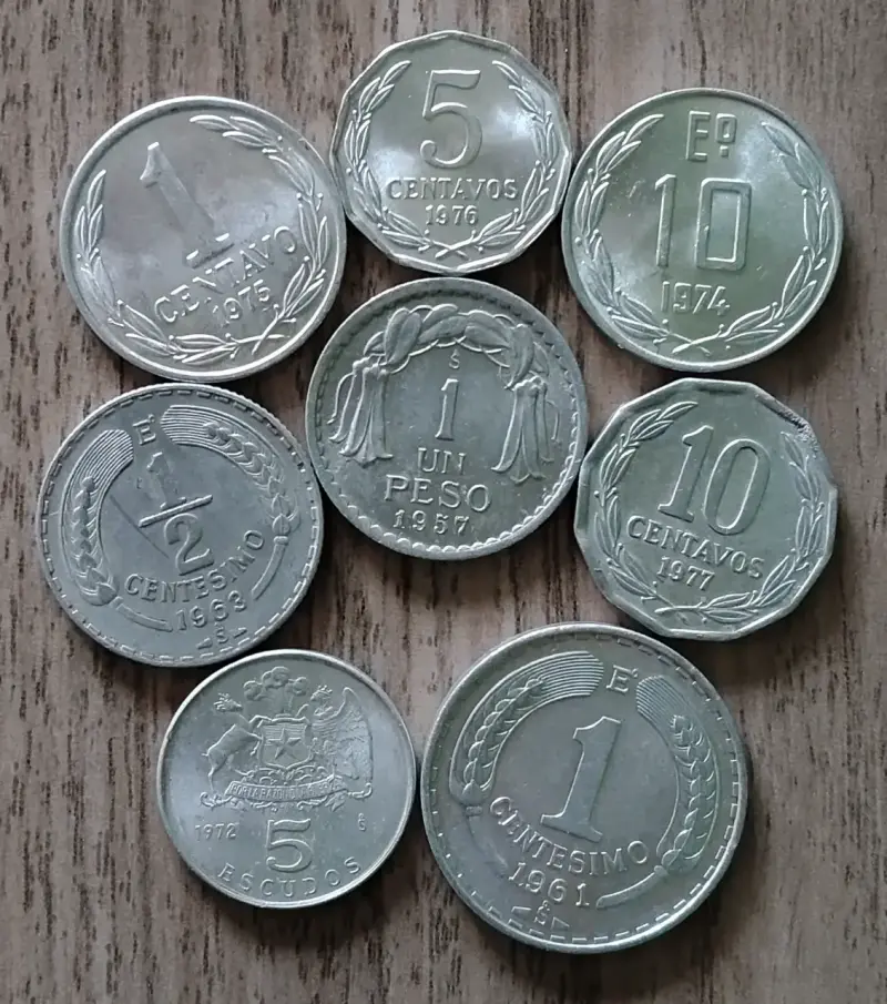 Colección de Monedas Chilenas Antiguas Variadas - 3