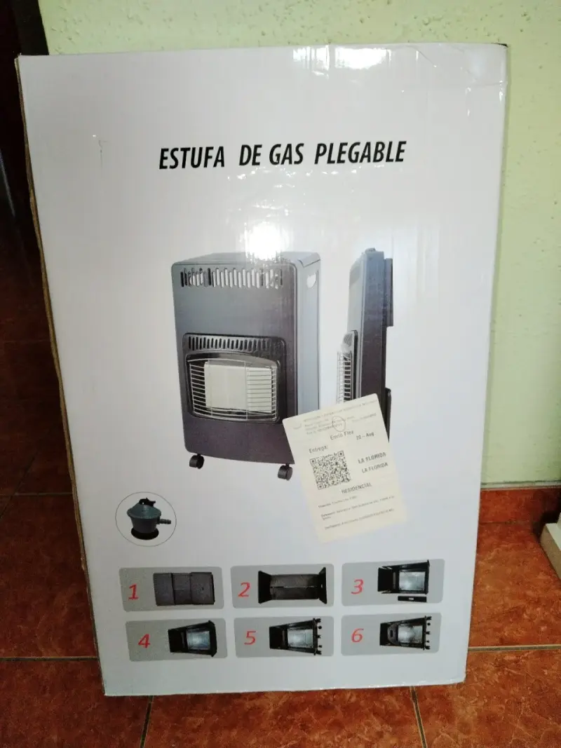 Estufa de gas plegable portátil