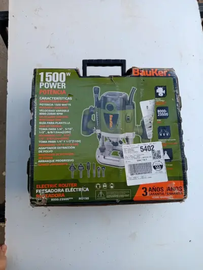 Fresadora Eléctrica Bauker 1500W Potente - miniatura 1