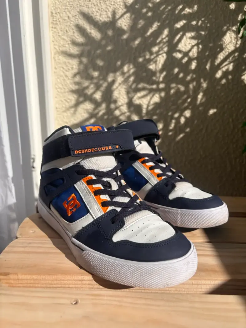 Zapatillas caña alta  DC Shoes azul y blanco - 2