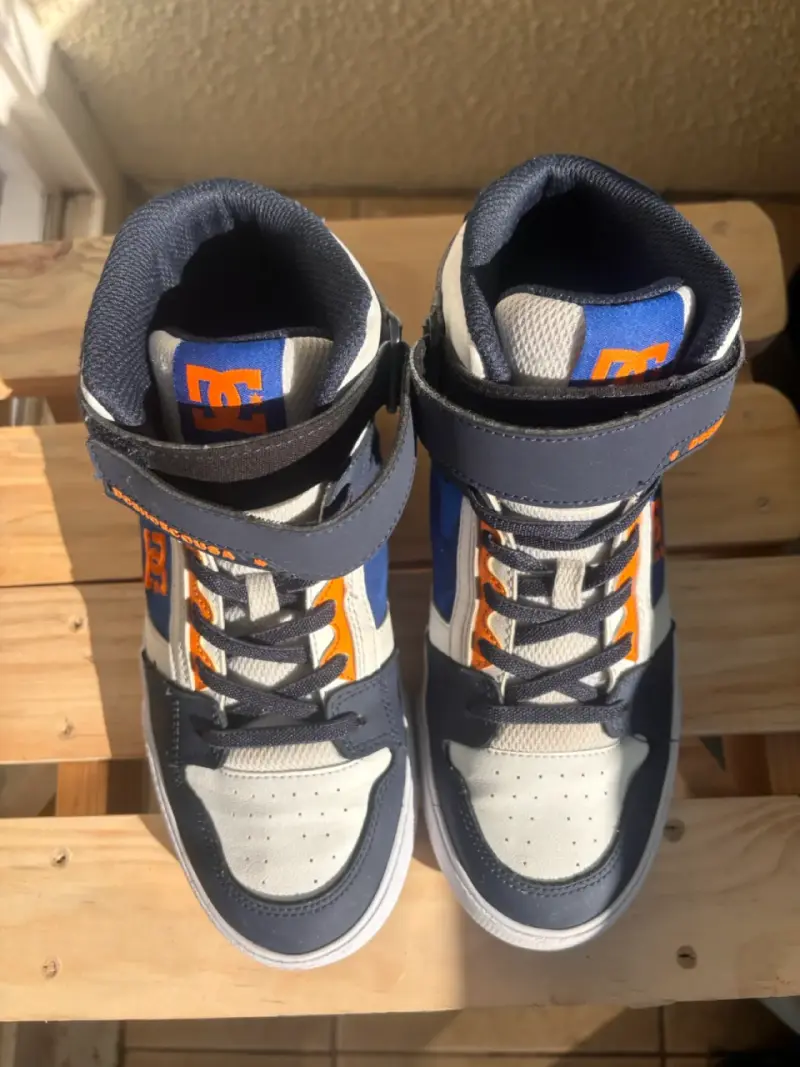 Zapatillas caña alta  DC Shoes azul y blanco - 5
