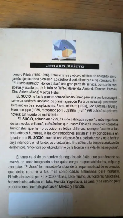 Libro 'El Socio' de Jenaro Prieto - miniatura 2