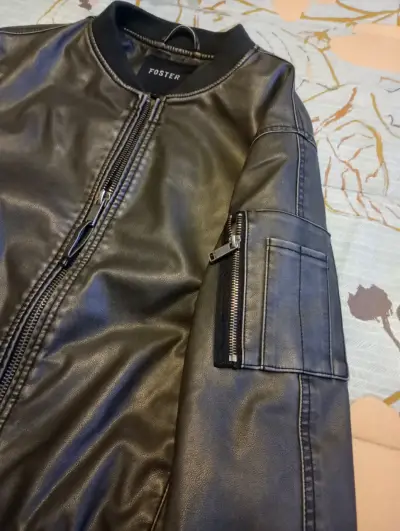 Chaqueta de cuero  Foster para mujer - miniatura 3